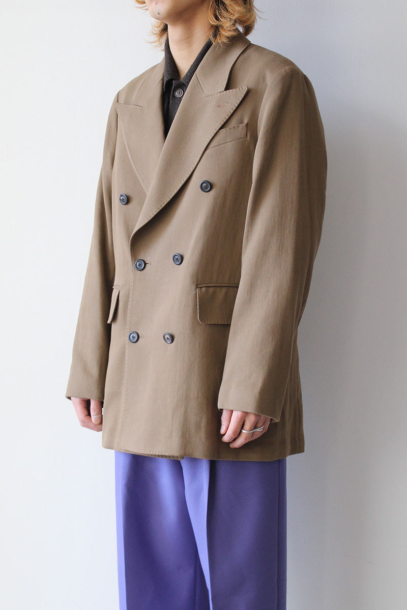 SHARP DB BLAZER / OLIVE BROKEN SATEEN – STOCK