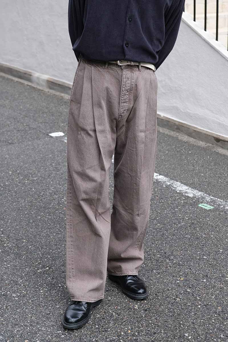 2TUCK WIDE DENIM PANTS -ENTASIS Mk-Ⅱ-【WASH INDIGO