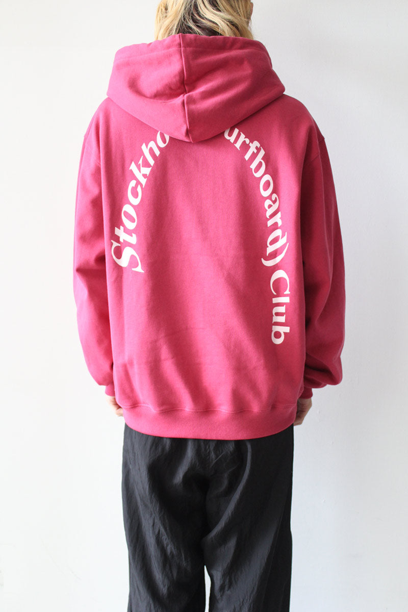 STOCKHOLM SURFBOARD CLUB | BJORN HOODIE / PINK プルオーバーパーカー