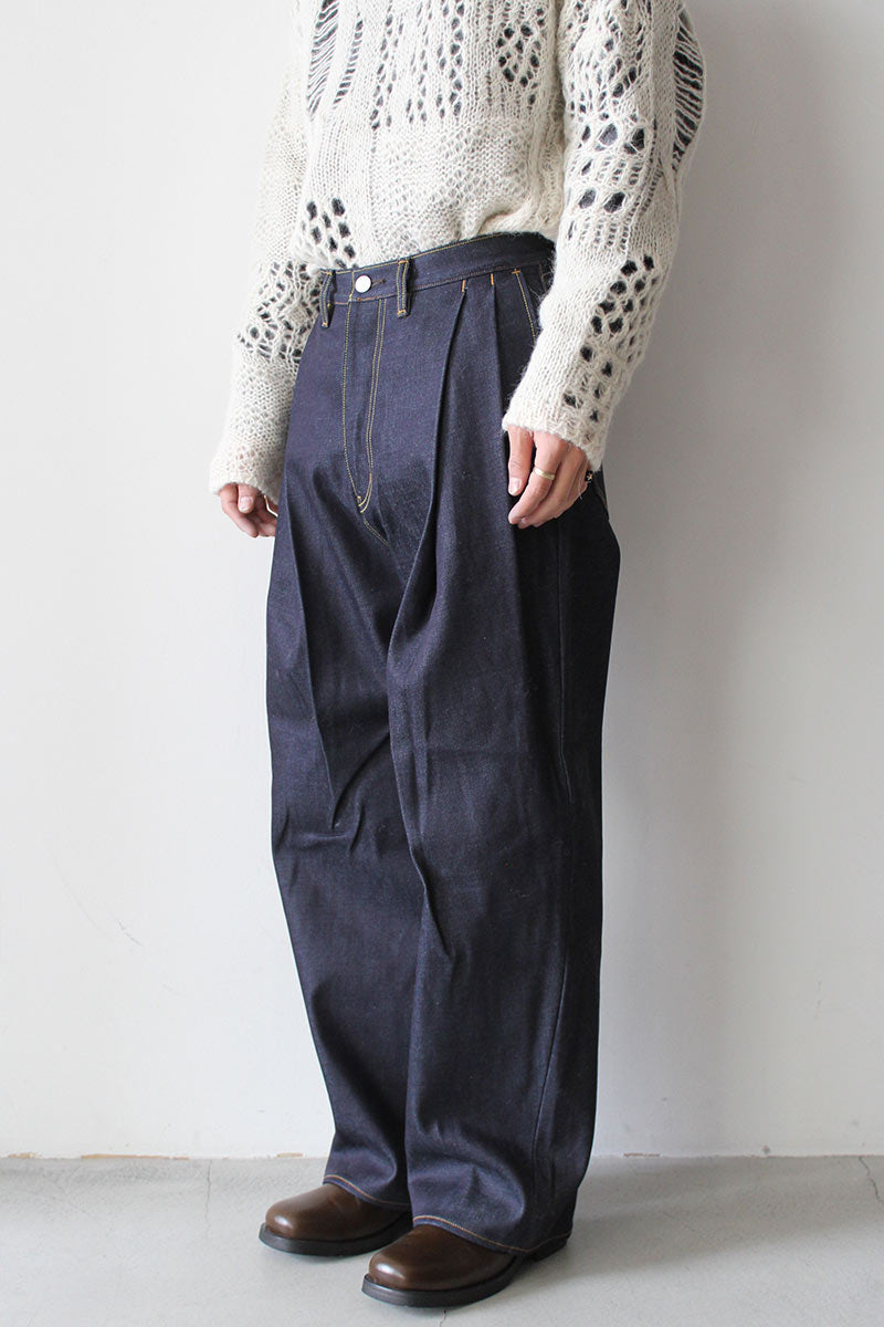 SUBLATIONS | 2TUCK WIDE DENIM PANTS -ENTASIS Mk-Ⅱ- .10 / RIGID