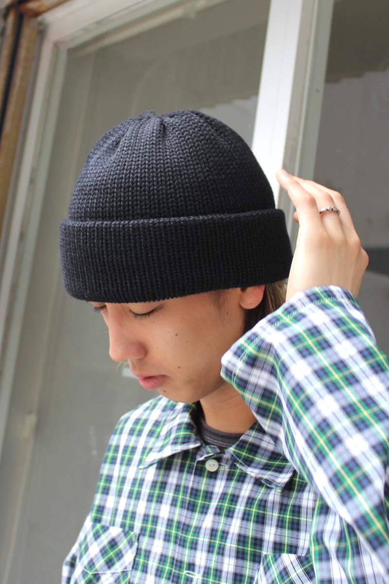 帽子 COMESANDGOES wool 3G STANDARD KNIT COMESANDGOES | COTTON 3G STANDARD KNIT / BLACK 3ゲージ