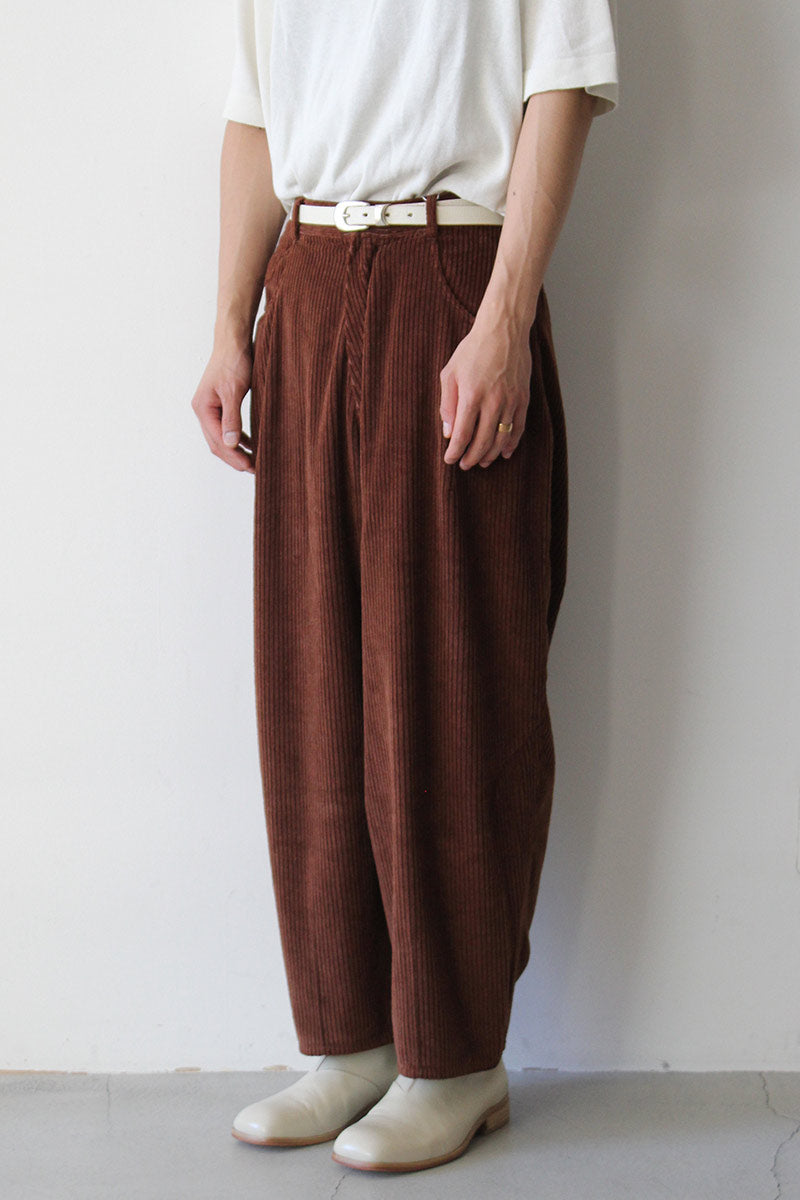 Cordera, CORDUROY BAGGY PANTS, PARDO, Hazel & Rose