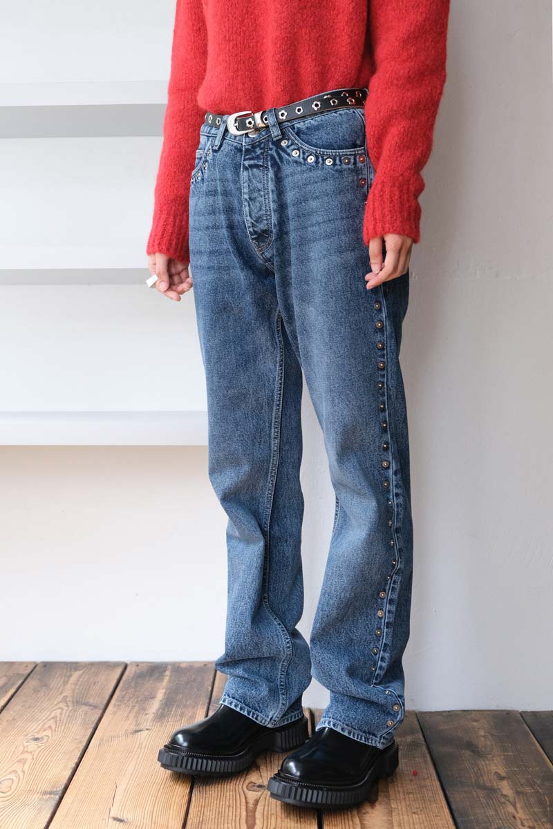 PALOMA WOOL | CROWD JEANS / DENIM ローライズスタッズデニムパンツ 