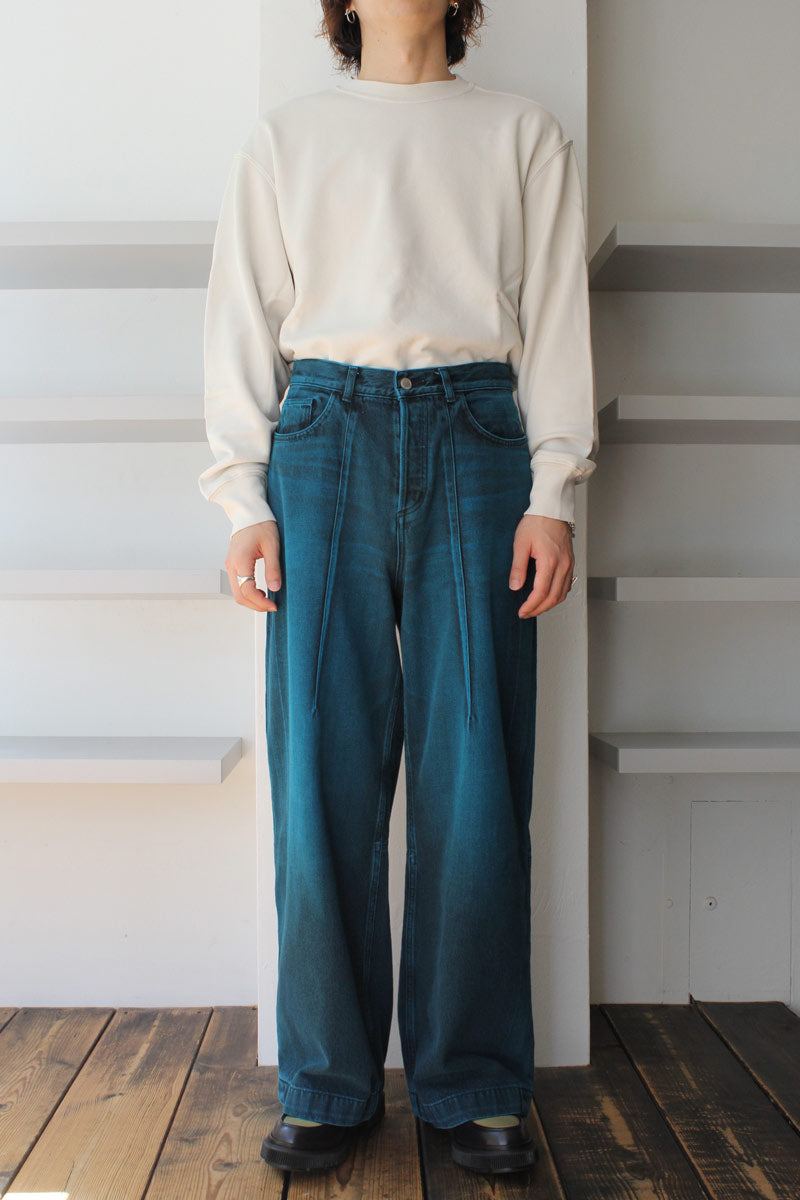 SUBLATIONS | WIDE SEAM DENIM BAGGY PANTS .09 / BLUE BLACK ワイド