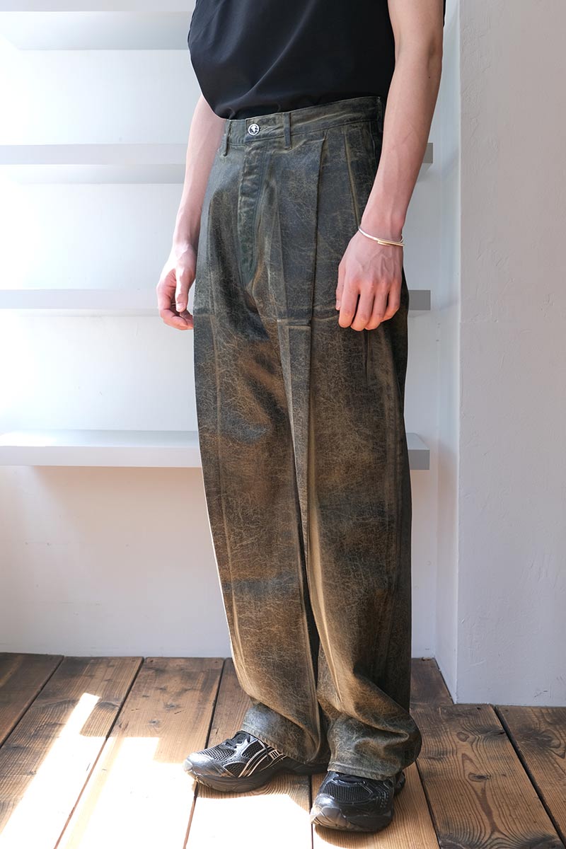 SUBLATIONS | 2TUCK WIDE DENIM PANTS -ENTASIS Mk-Ⅱ- .08 / MATCHA 2  