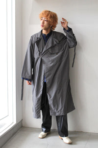 FOOD WASTE DYED CANVAS COAT / NAVY