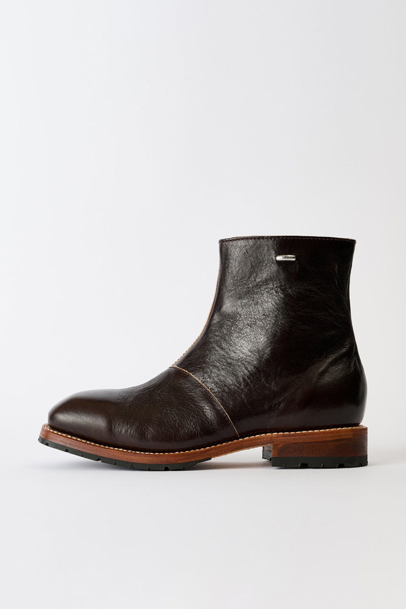 OUR LEGACY | ENGINE BOOT / DEEP AMERICANO LEATHER レザーアンクル