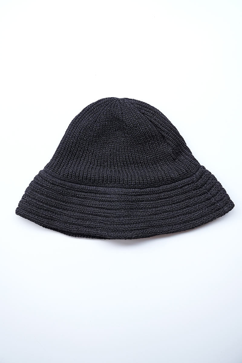 COMESANDGOES | 和紙 KNIT BALLOON HAT / BLACK 和紙ニット