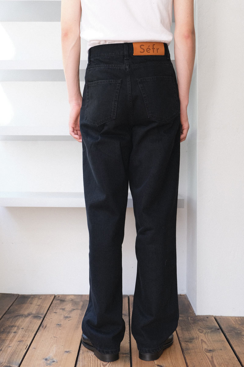 SEFR | WIDE CUT JEANS / BLACK WASH ブラックウォッシュワイドデニム