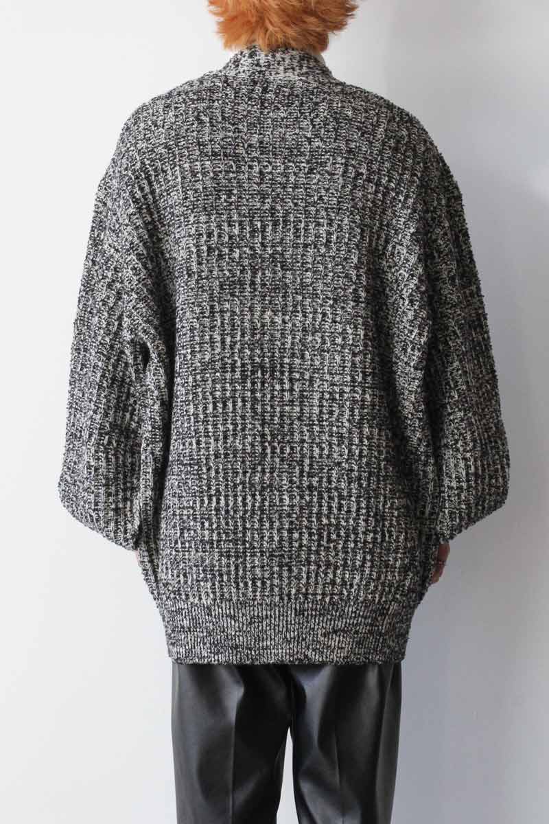 WO/CO MELANGE CARDIGAN / IVORY X BLACK [30%OFF]