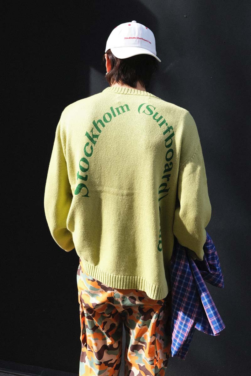 ストックホルムサーフボードクラブ ニット グリーン マーブル Stockholm Surfboard Club（ストックホルムサーフボードクラブ