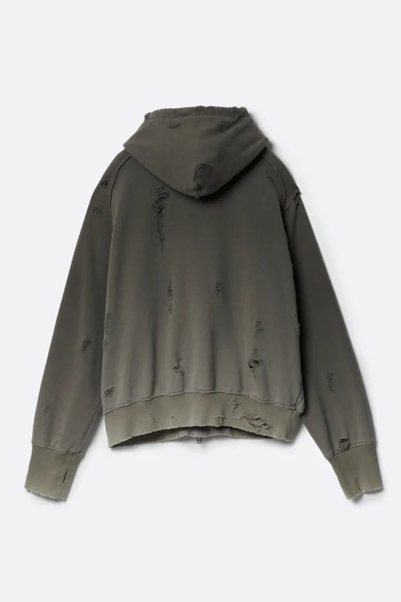 お歳暮 人気 オシャレ SUBLATIONS | BROWN GRADATIONS / .13 PARKA DAMAGED ZIP SLANT ジャケット・アウター
