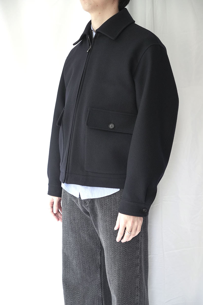 THE CLASIK | FLIGHT JACKET W/S/C MELTON / NAVY ウールメルトン