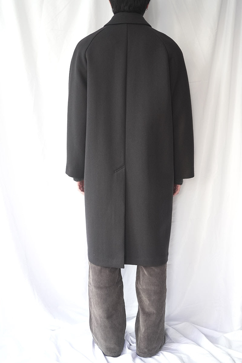 THE CLASIK | SPLIT RAGLAN MAC W/S/C MELTON / DK.BROWN ウール