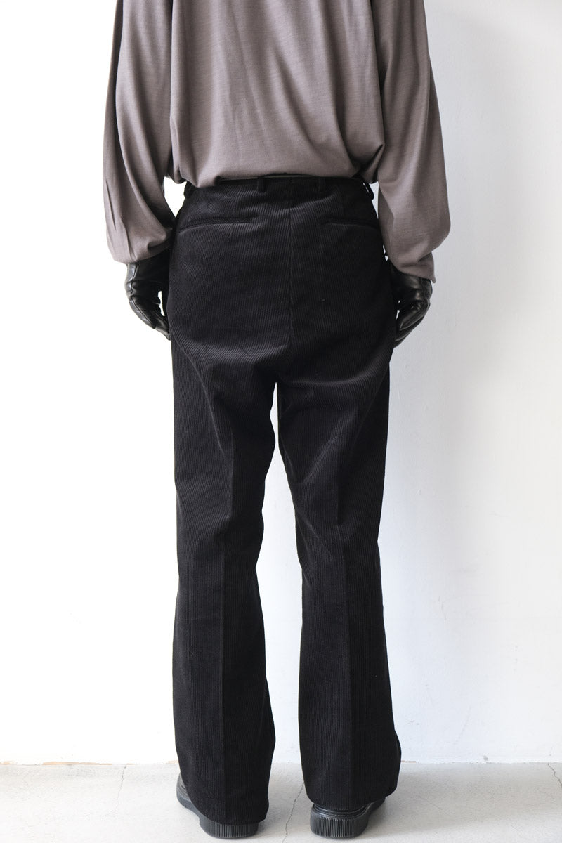 パンツ NEAT HIGHDENSITY CORDUROY FLARE TROUSERS NEAT | HIGHDENSITY CORDUROY FLARE / BLACK コーデュロイフレア