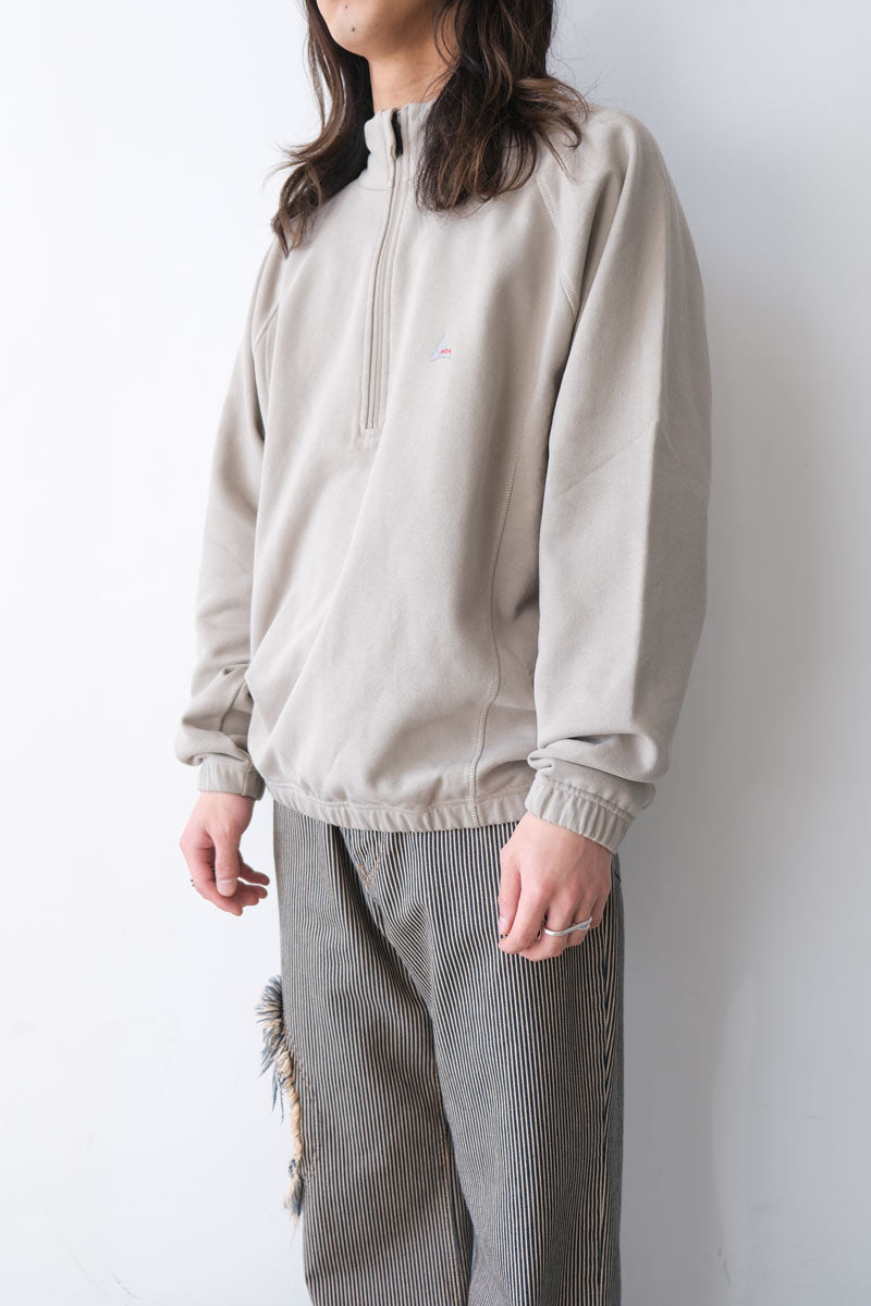 ROA | HEAVY HALF ZIP / TAUPE ハーフジップスウェットシャツ