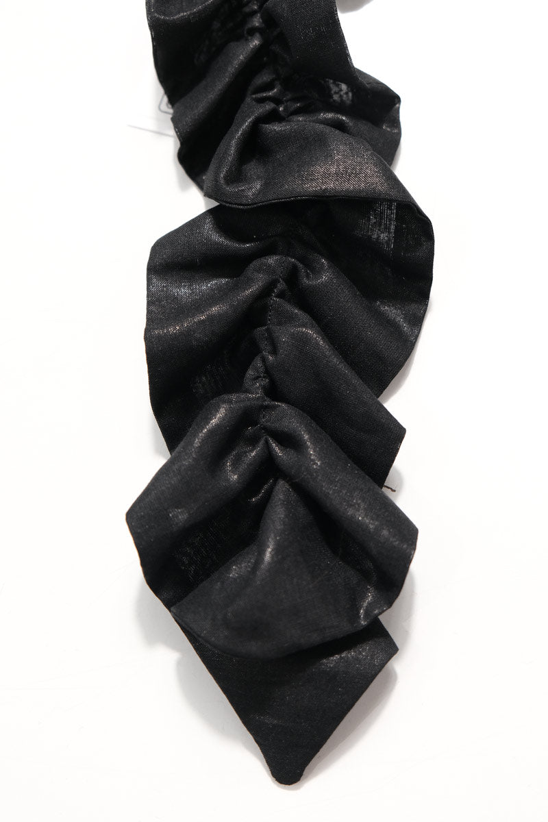 本物ourlegacy ネクタイ OUR LEGACY | GATHERED TIE / BLACK INK CHINTZED MUSSOLA