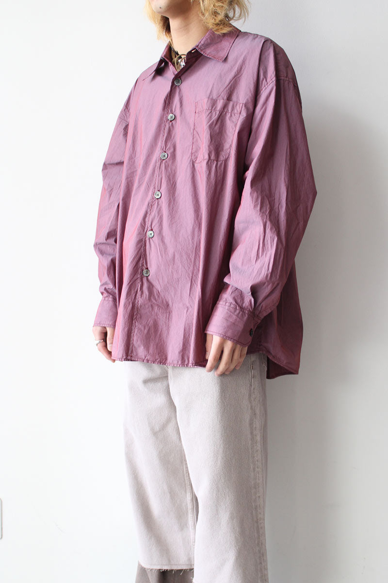 BORROWED SHIRT / RASPBERRY PARACHUTE POPLIN