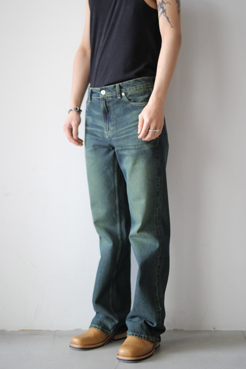 OUR LEGACY | 70S CUT / MID BLUE CREASE DENIM Flared denim