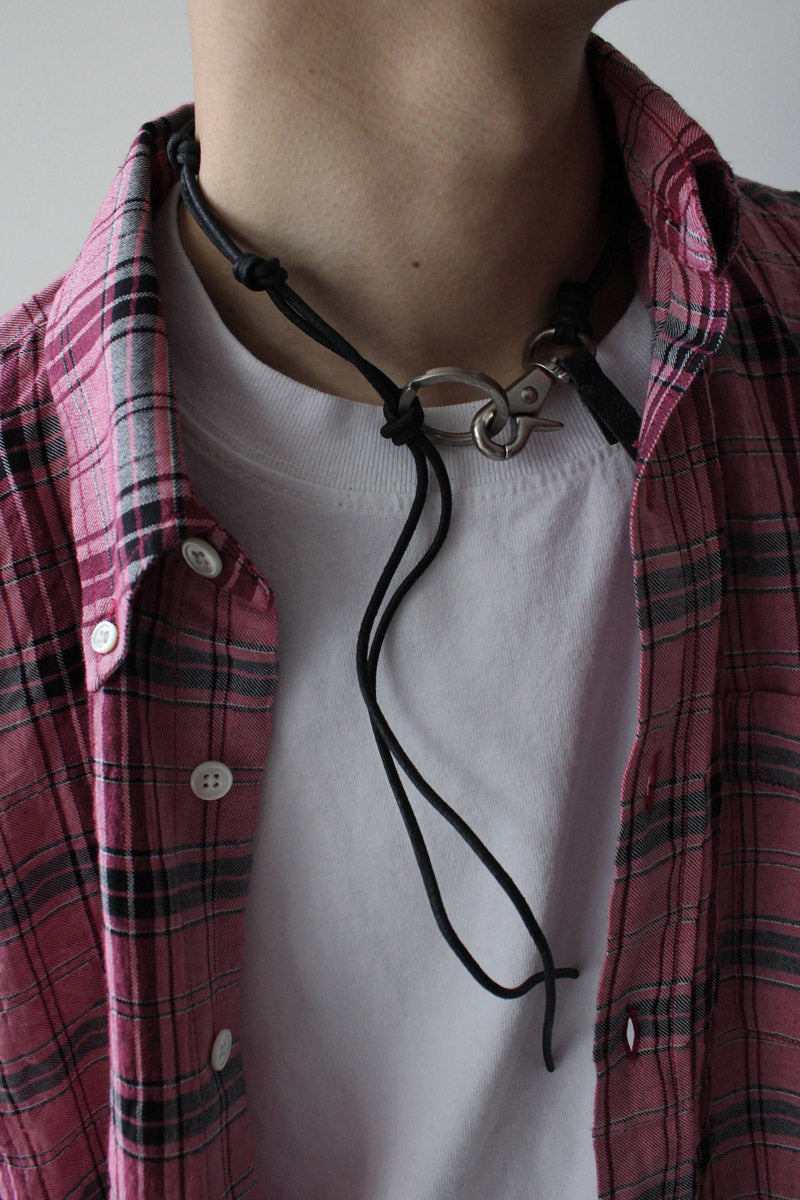 OUR LEGACY | LADON / BLACK LEATHER Leather Necklace – STOCK