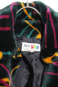 NANA KIDS | MADE IN USA 80'S MUSICAL NOTE SYMBOL FUR JACKET [USED]