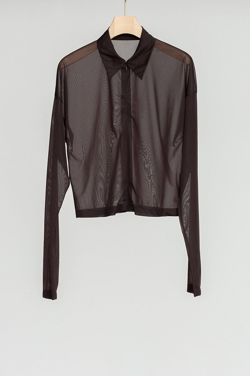 ジャケット・アウター little suzie See-Through Dress Jacket LITTLE $UZIE | SHEER TRICOT FRONT ZIP JACKET シースルー