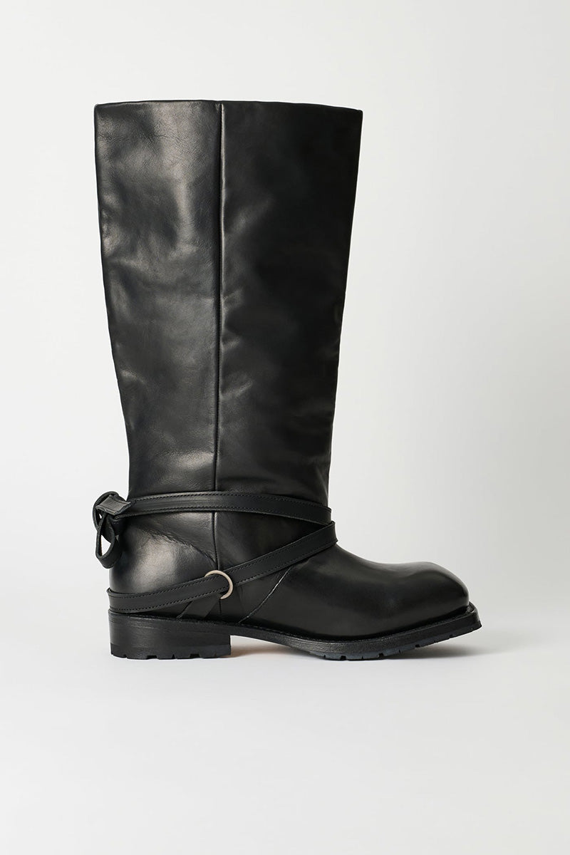 OUR LEGACY | HIGH ENGINE BOOT / BLACK TENSILE CATTLE HIDE レザー