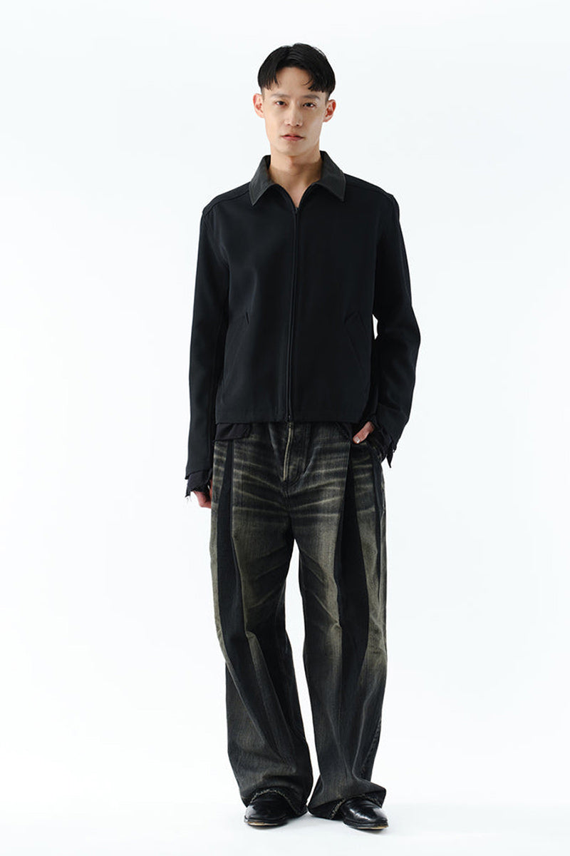 SUBLATIONS | HEAVYWOOL SPORTS JACKET .14 / BLACK ウールギャバジン