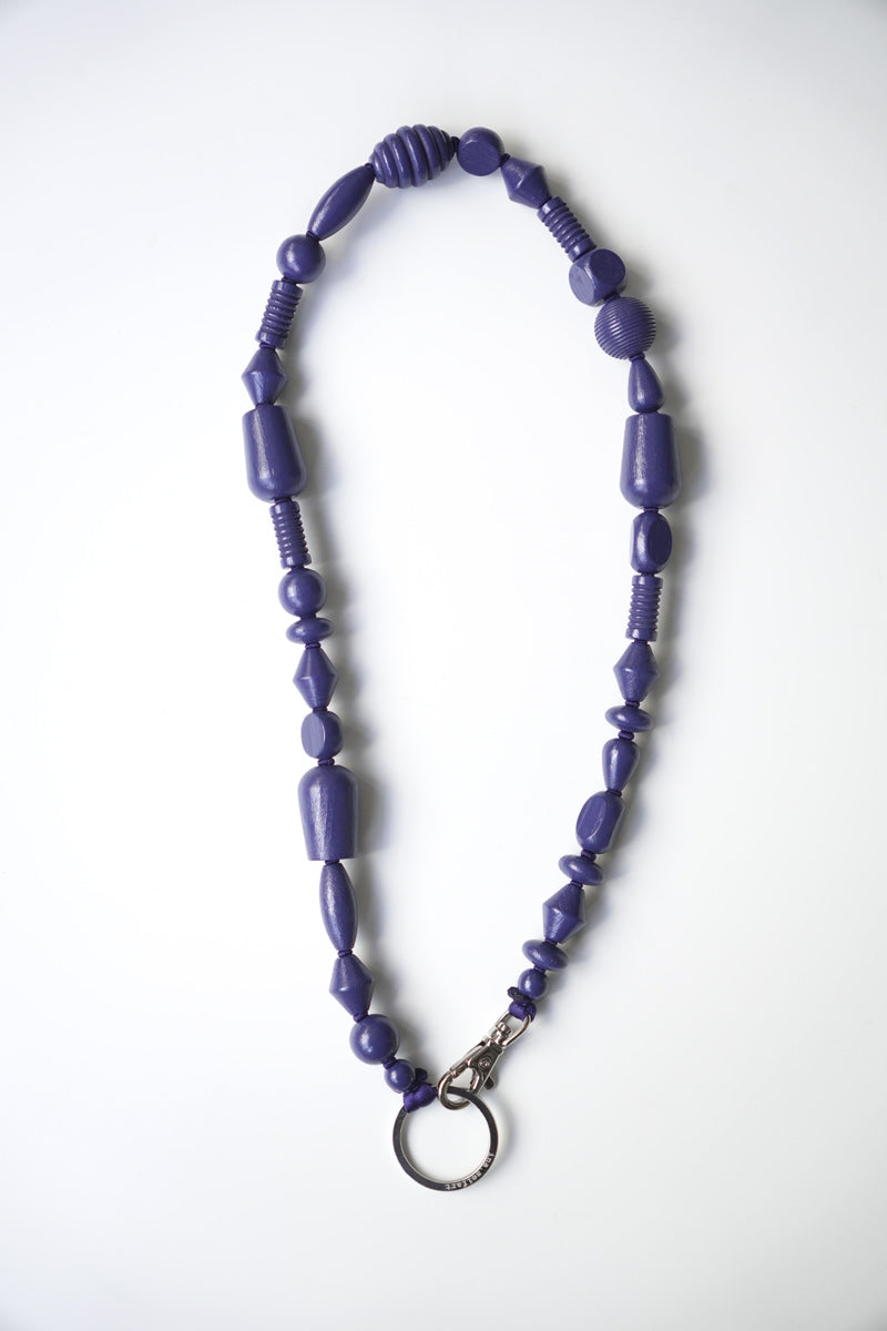 INA SEIFART | PERLENMIX LONG KEYHOLDER / BLUEBERRY ウッド