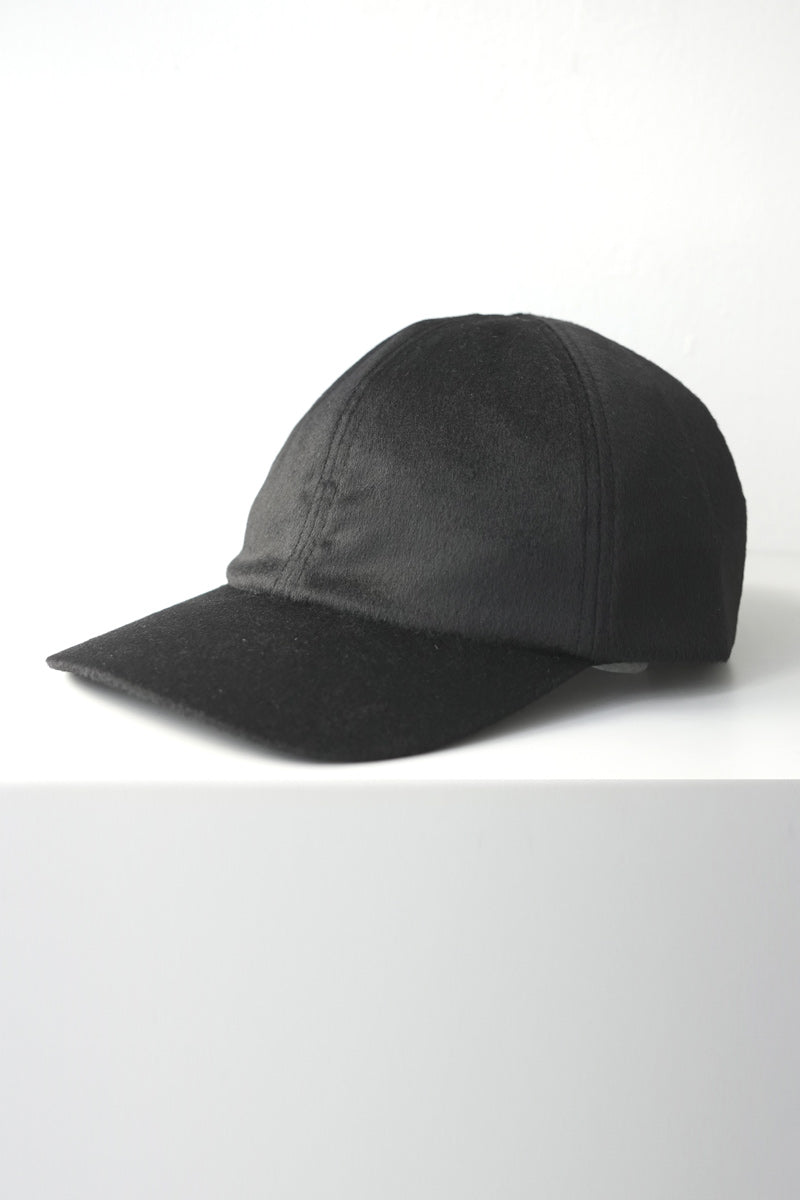 COMESANDGOES | CASHMERE CAP / BLACK カシミヤ6パネルキャップ – STOCK