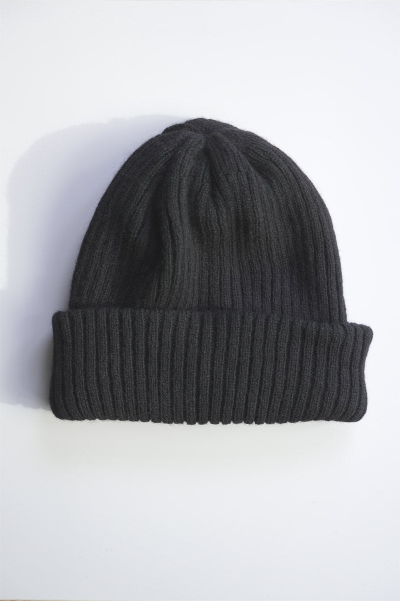 COMESANDGOES | CASHMERE KNIT / BLACK カシミアニットキャップ – STOCK