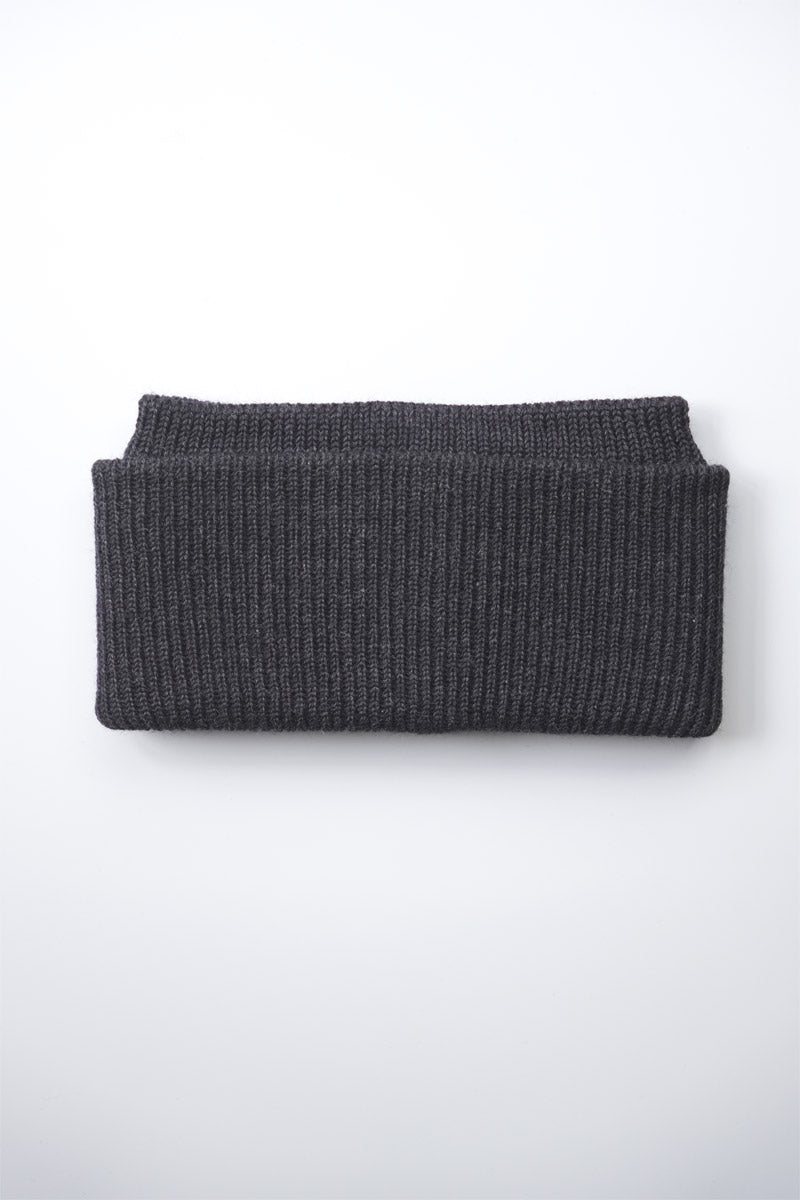 小物 COMESANDGOES SILK100 HEADBAND&NECKWARMER COMESANDGOES | WOOL FLAP HEADBAND & NECK WARMER / CHARCOAL ウール