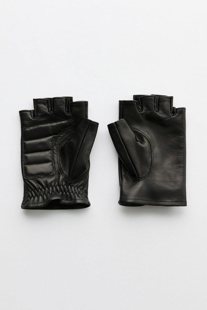 小物 OUR LEGACY MIS MATCH GLOVE BLACK LEATHER OUR LEGACY | MIS MATCH GLOVE / BLACK LEATHER フィンガーレス