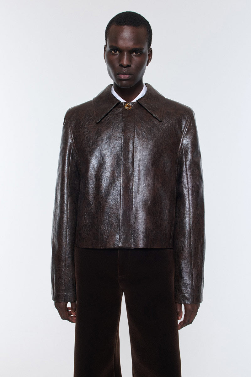 SEFR | KEANE JACKET / COATED DARK TECH フェイクレザージャケット