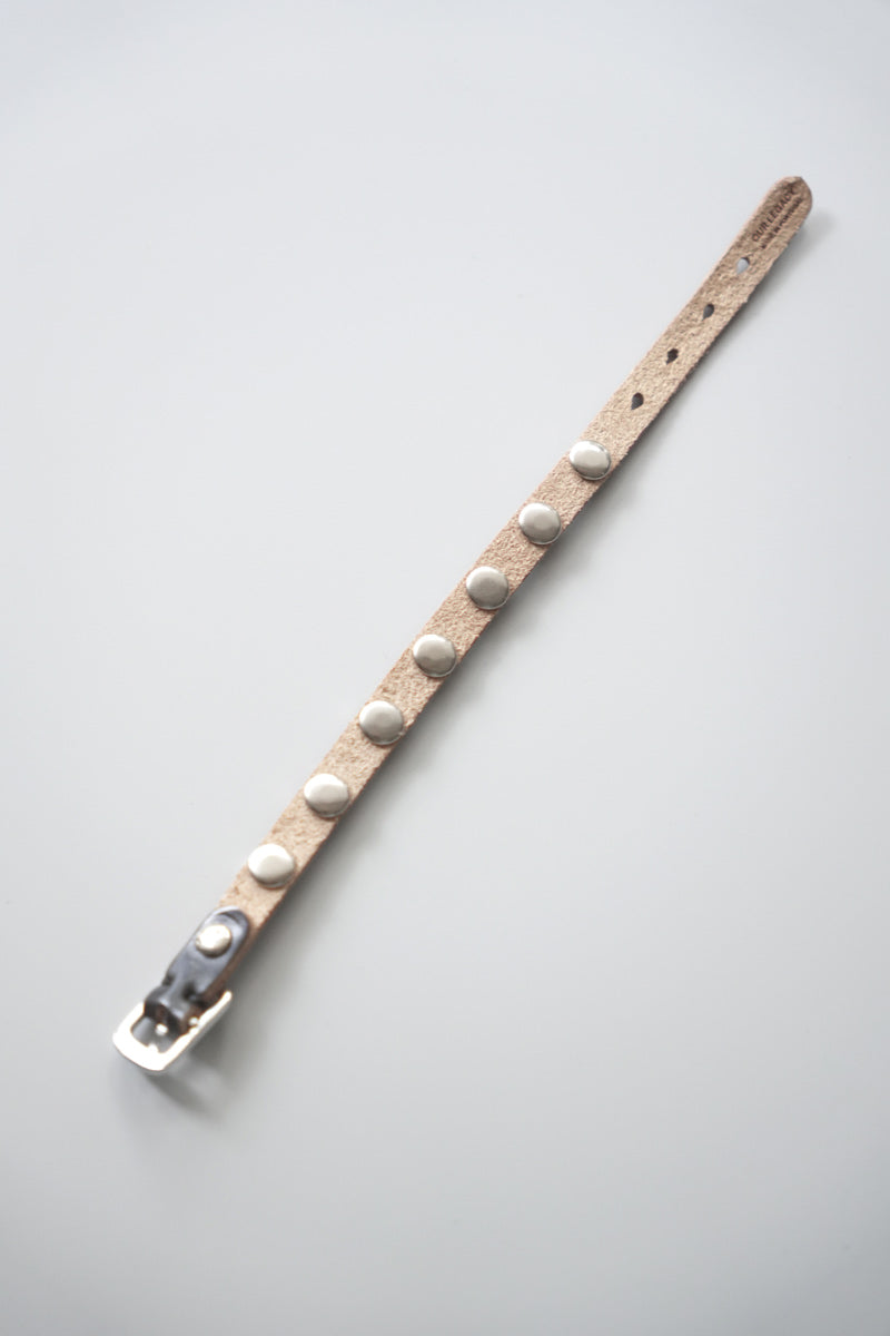 OUR LEGACY | FLOWER BRACELET / DEEP BLACK LEATHER フラワースタッズ