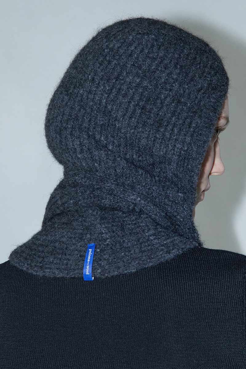 PALOMA WOOL | COUCOU BALACLAVA / DARK GREY ウール アルパカ