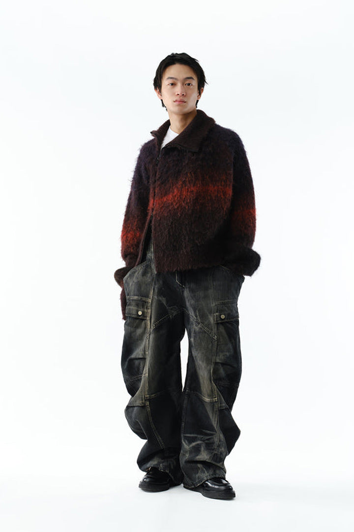 SUBLATIONS | GRADATION ZIP-UP KNIT .14 / DUSK DAWN グラデーション