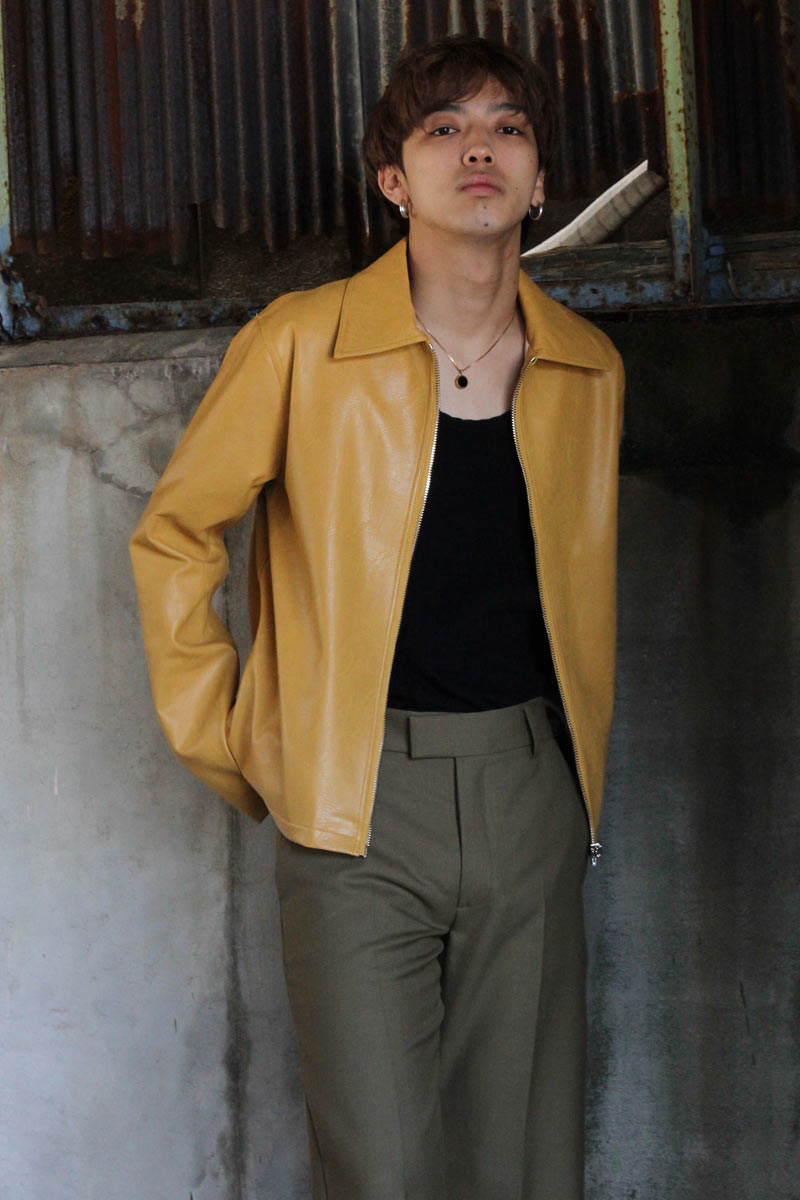 sefr フェイクレザージャケット Sefr セファ RAINIER OVER SHIRT フェイク レザー オーバー