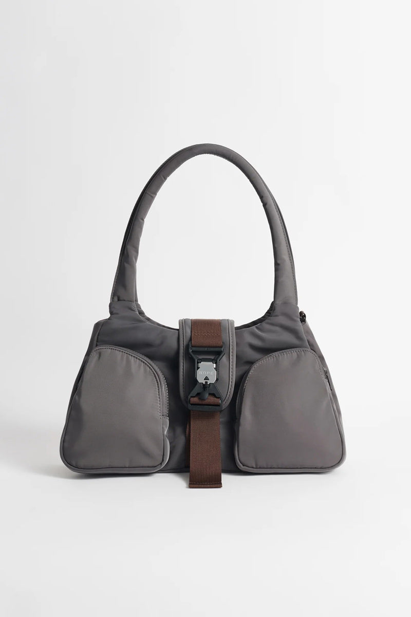 HOPE | HANDBAG / MUD BROWN 2WAYナイロンハンドバッグ – STOCK