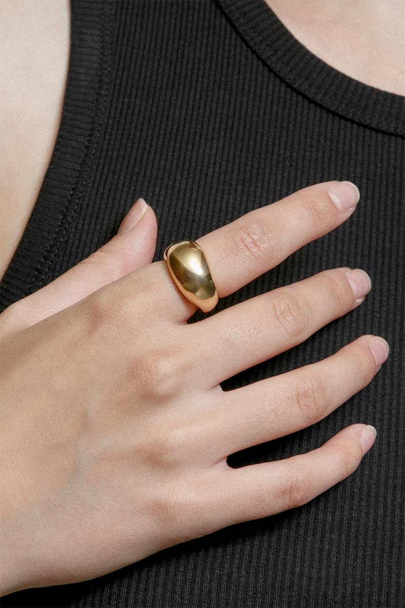 WOLF CIRCUS | VENTI RING / 14K GOLD PLATED BRONZE – STOCK