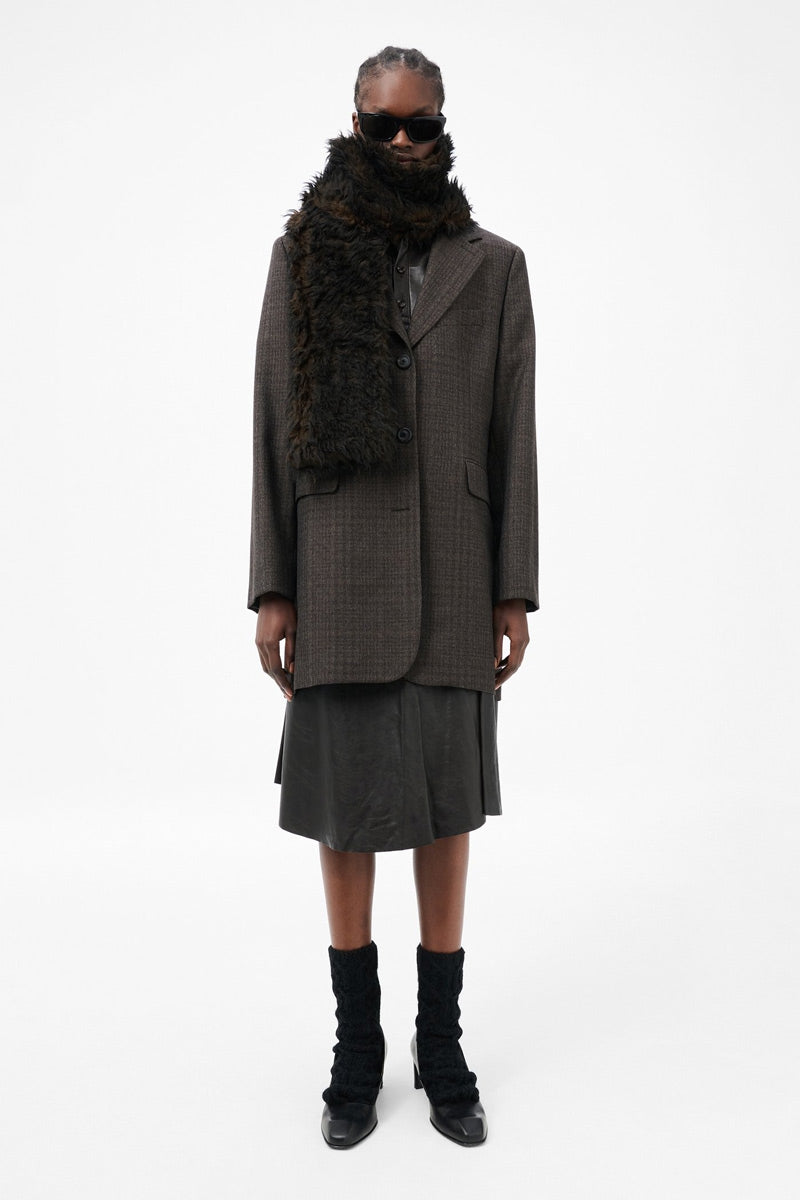 小物 OUR LEGACY 23AW floss scarf OUR LEGACY | FLOSS SCARF / OMBRE BROWN HAIRY WOOL フェイクファー