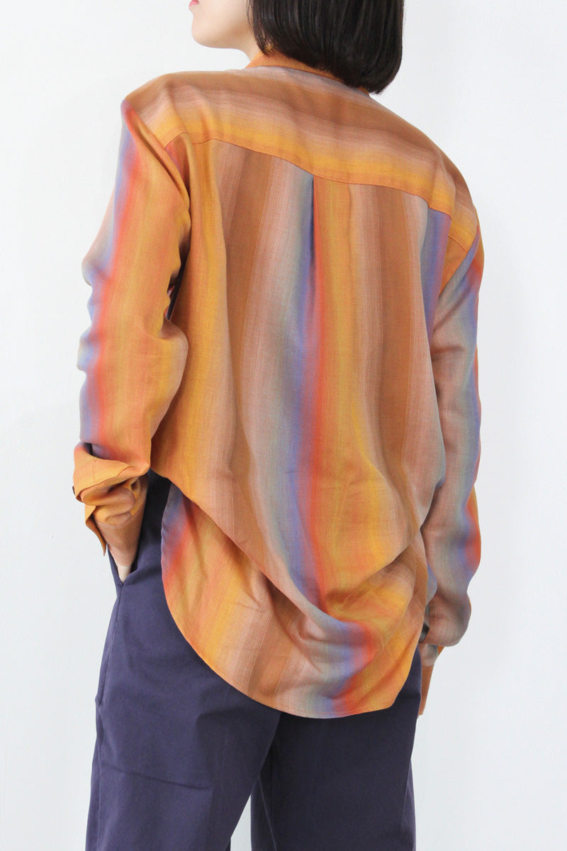 THAMES RAINBOW COTTON WOOL SHIRT / MULTI [30%OFF]