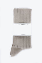 Load image into Gallery viewer, COMFORT COTTON RIB HI-SOCKS / SAND