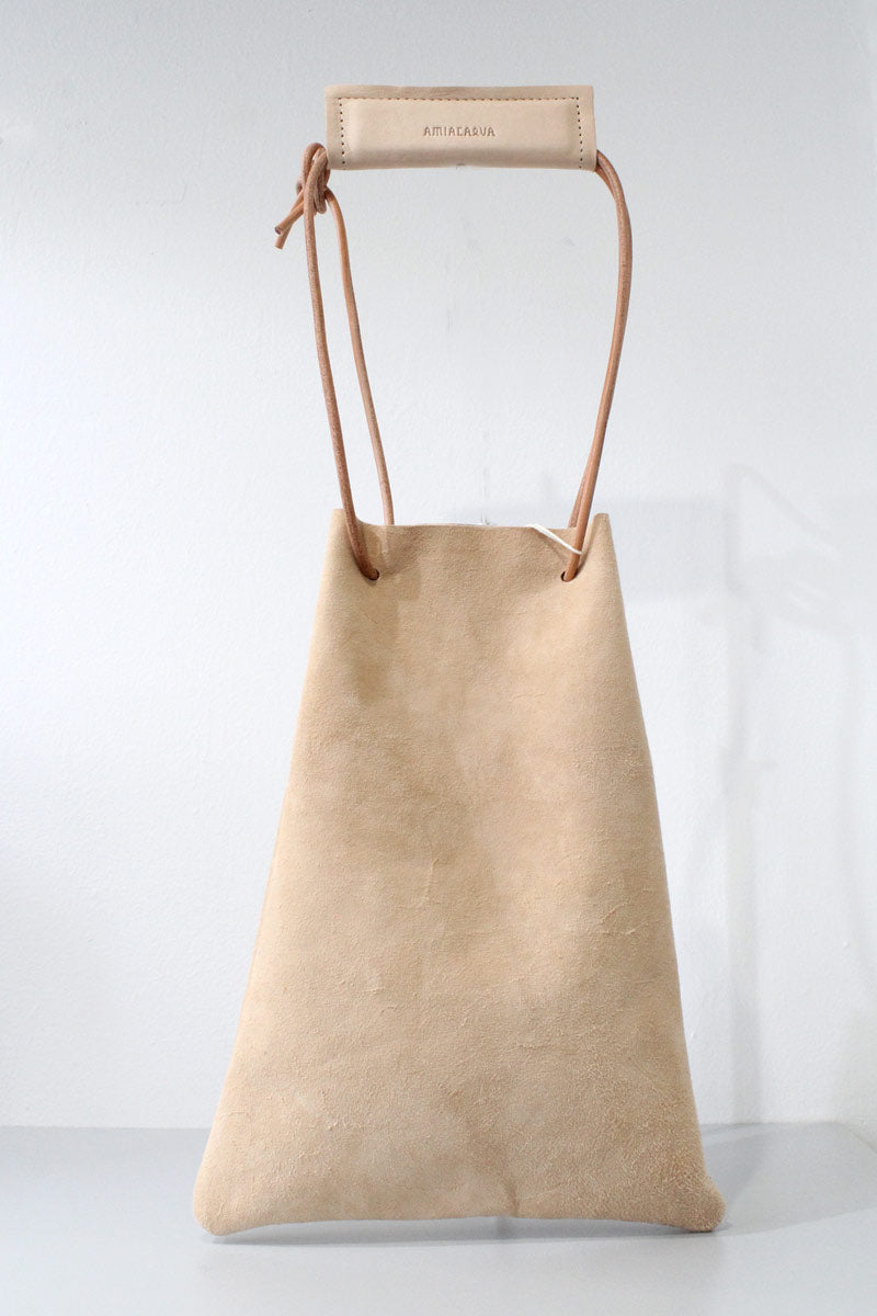 AMIACALVA | CALF DRAWSTRING BAG 2ND(M) / BLACK カーフレザー
