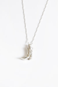 COWBOY BOOT NECKLACE / 925 STERLING SILVER
