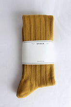 Load image into Gallery viewer, COMFORT COTTON RIB HI-SOCKS / MUSTARD
