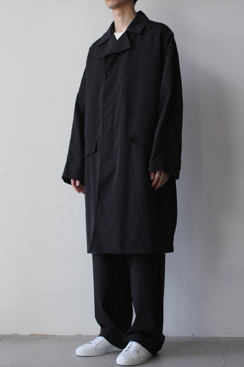 HOPE | SEE COAT / BLACK ナイロンオーバーコート – STOCK