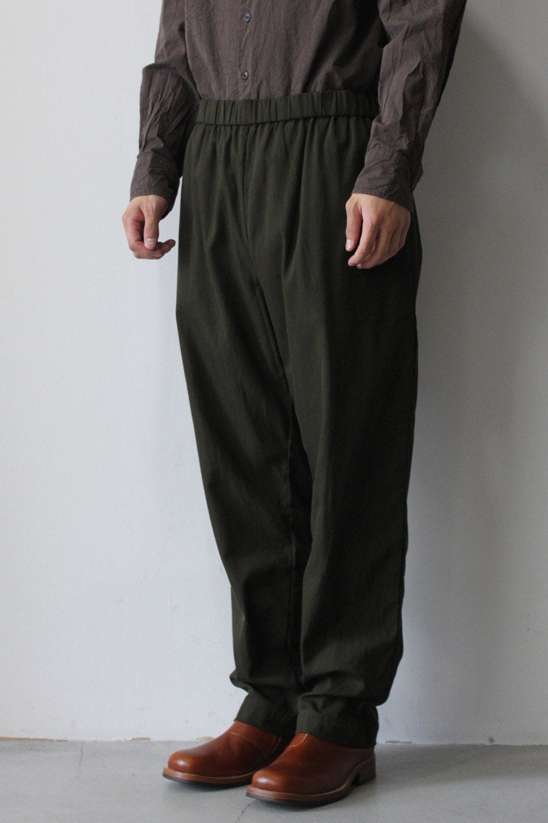 CASEY CASEY | FAB PANT - WOOLEN / KHAKI ウールコットンイージー