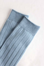Load image into Gallery viewer, COMFORT COTTON RIB HI-SOCKS / DUSTY BLUE
