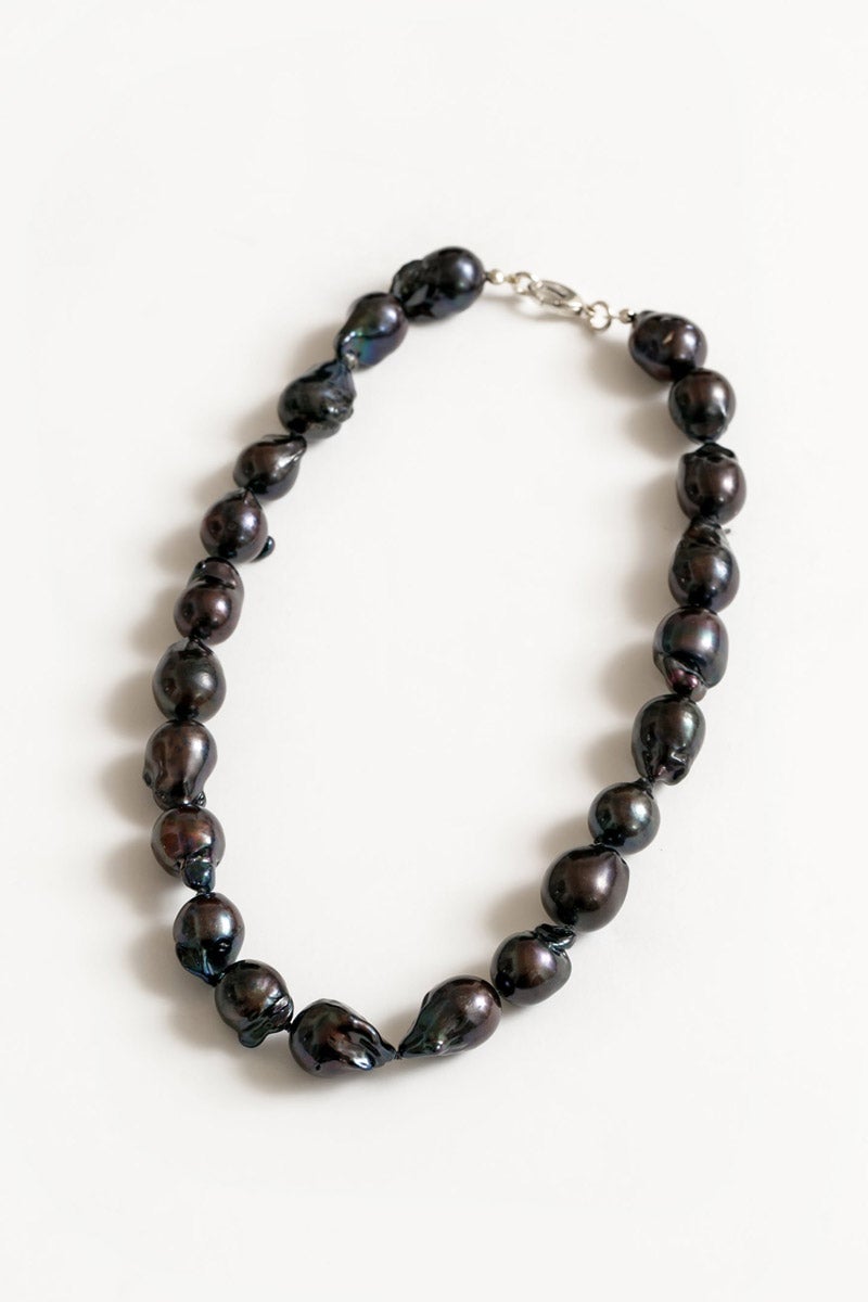 SUKI BLACK PEARL NECKLACE / STERLING SILVER [30%OFF]